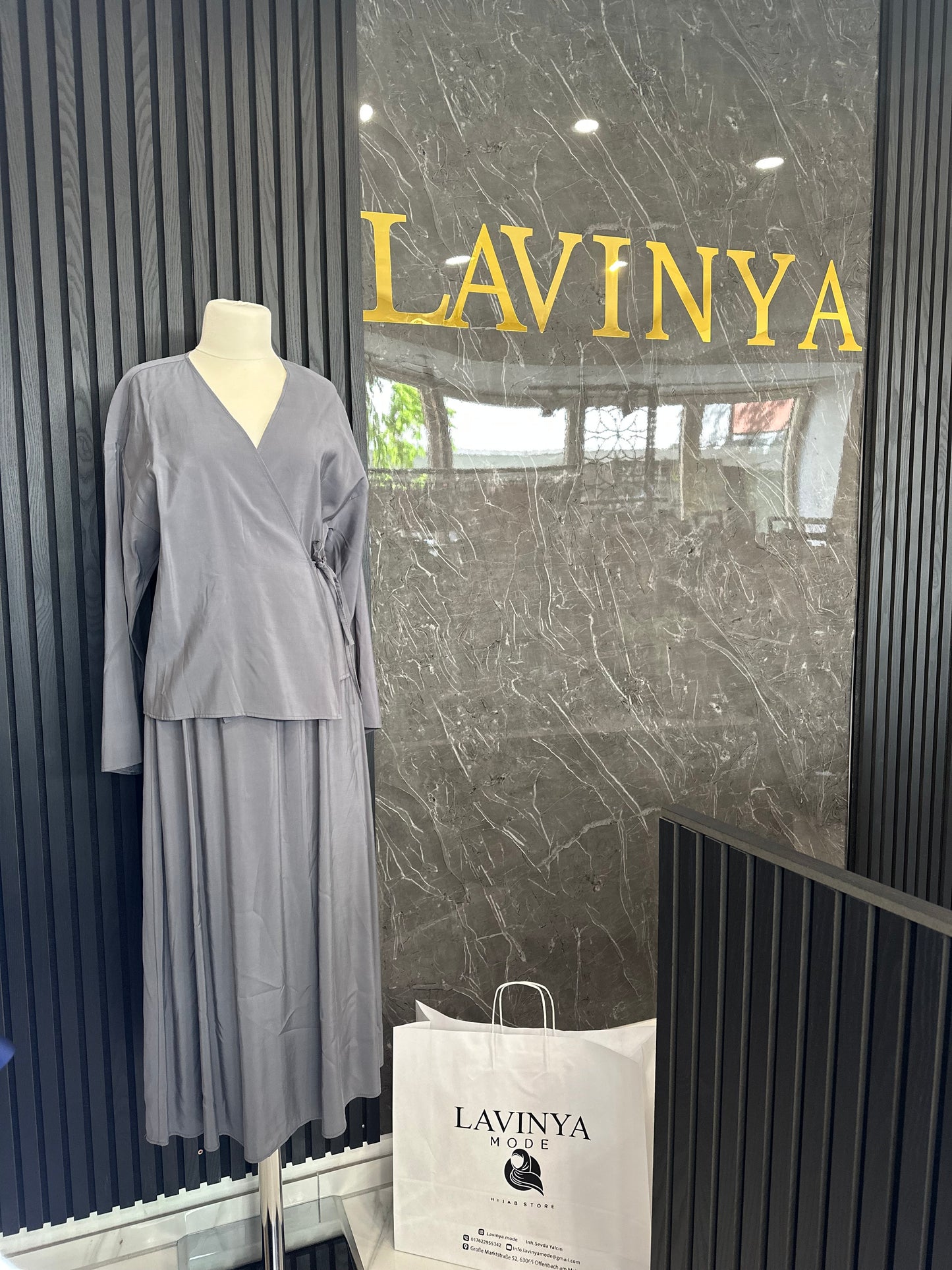 Timeless Cotton Two-Piece in Elegant Grey
