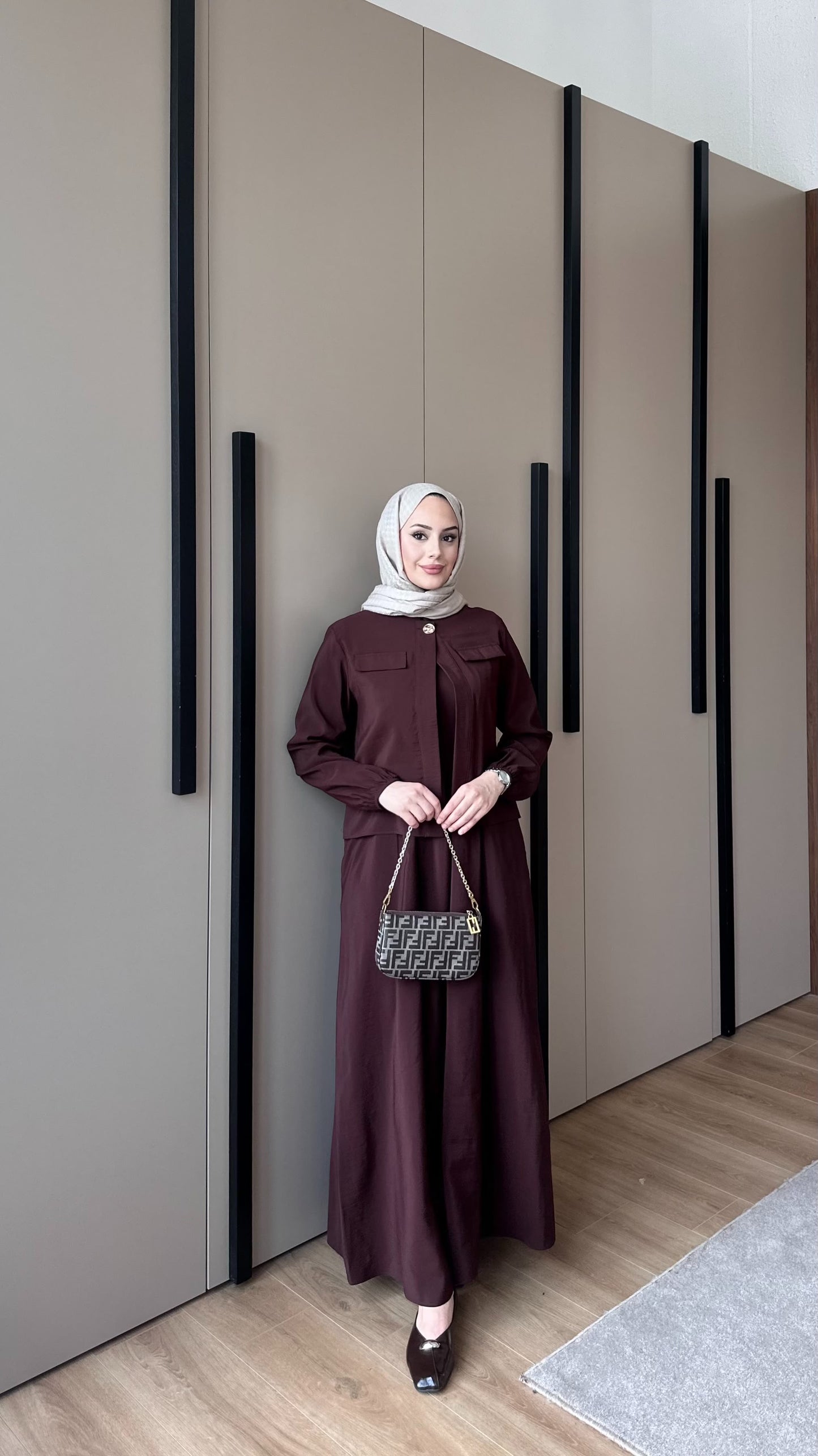 CEYDA KLEID BORDEAUXROT