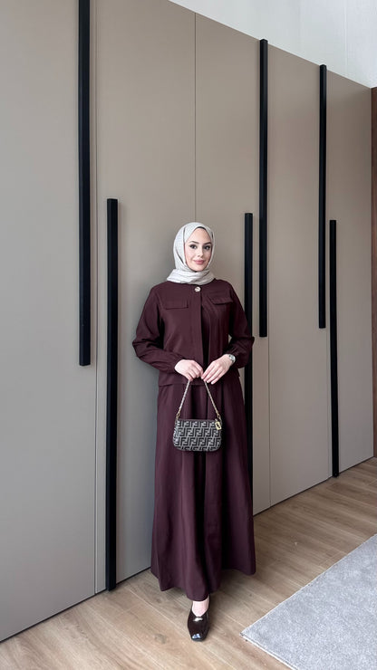 CEYDA KLEID BORDEAUXROT