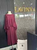 Simple & Elegant: Two-piece set in Bordeaux