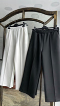 Elegant Scuba Wide-Leg Trousers