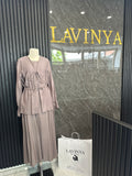 Everyday Layer Set – 3-teiliges Komfort-Outfit mit Rock, Bluse & Cardigan - LIGHT MOCHA -