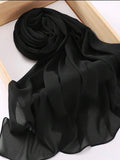 Chiffon Schal - Schwarz