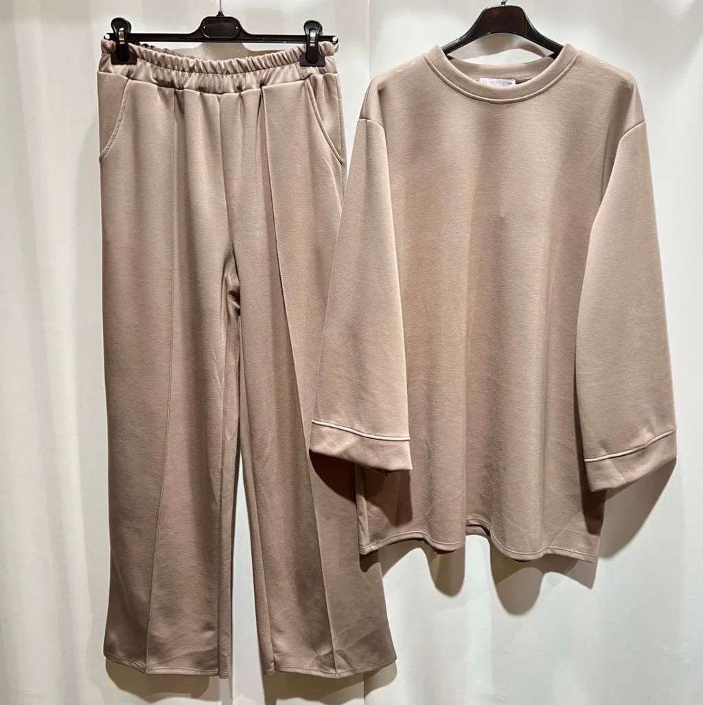 Ensemble deux pièces confortable en mélange de viscose