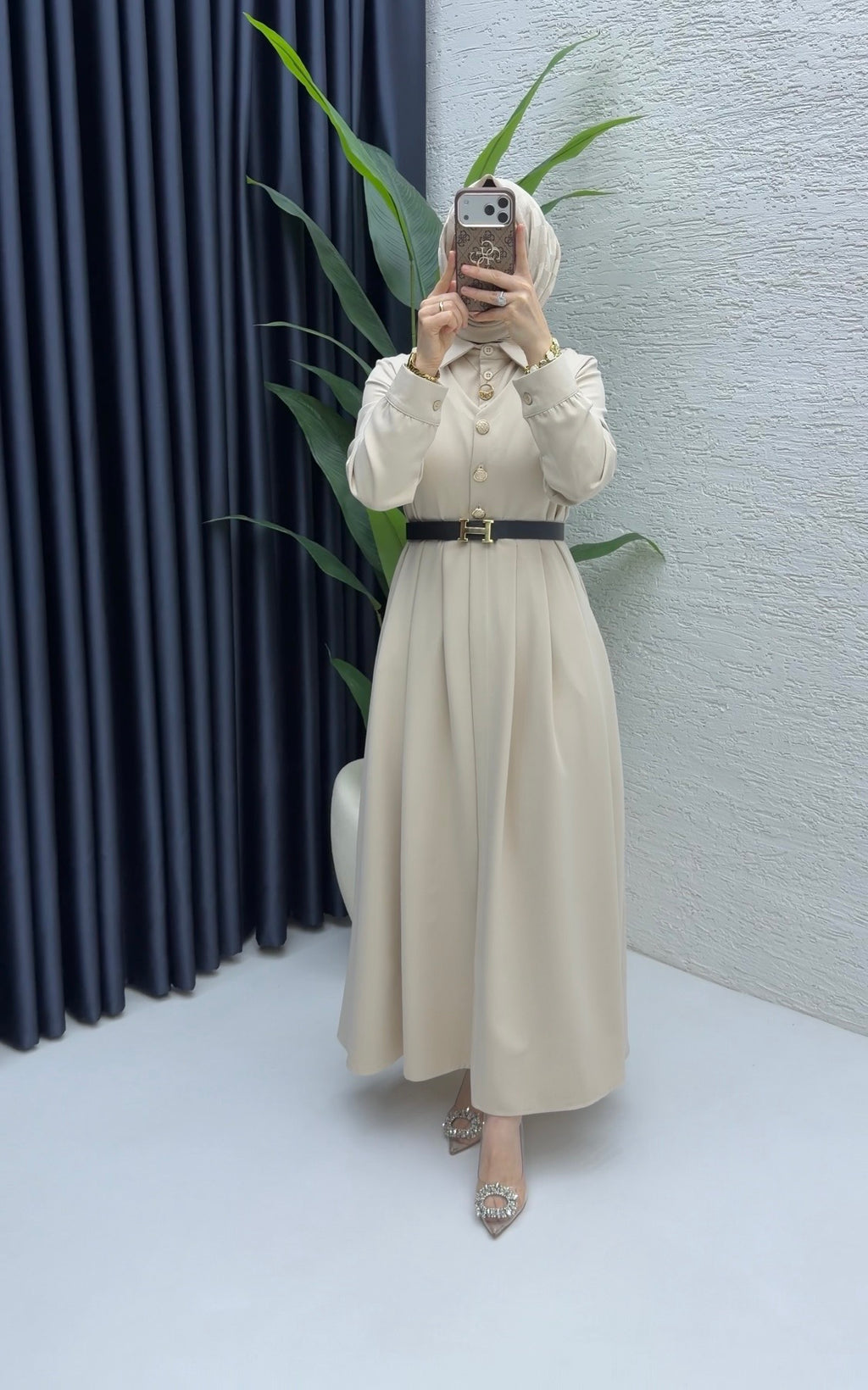 Reyyan Kleid aus Double-Kreppstoff