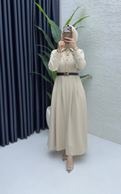Reyyan dress in double crepe fabric