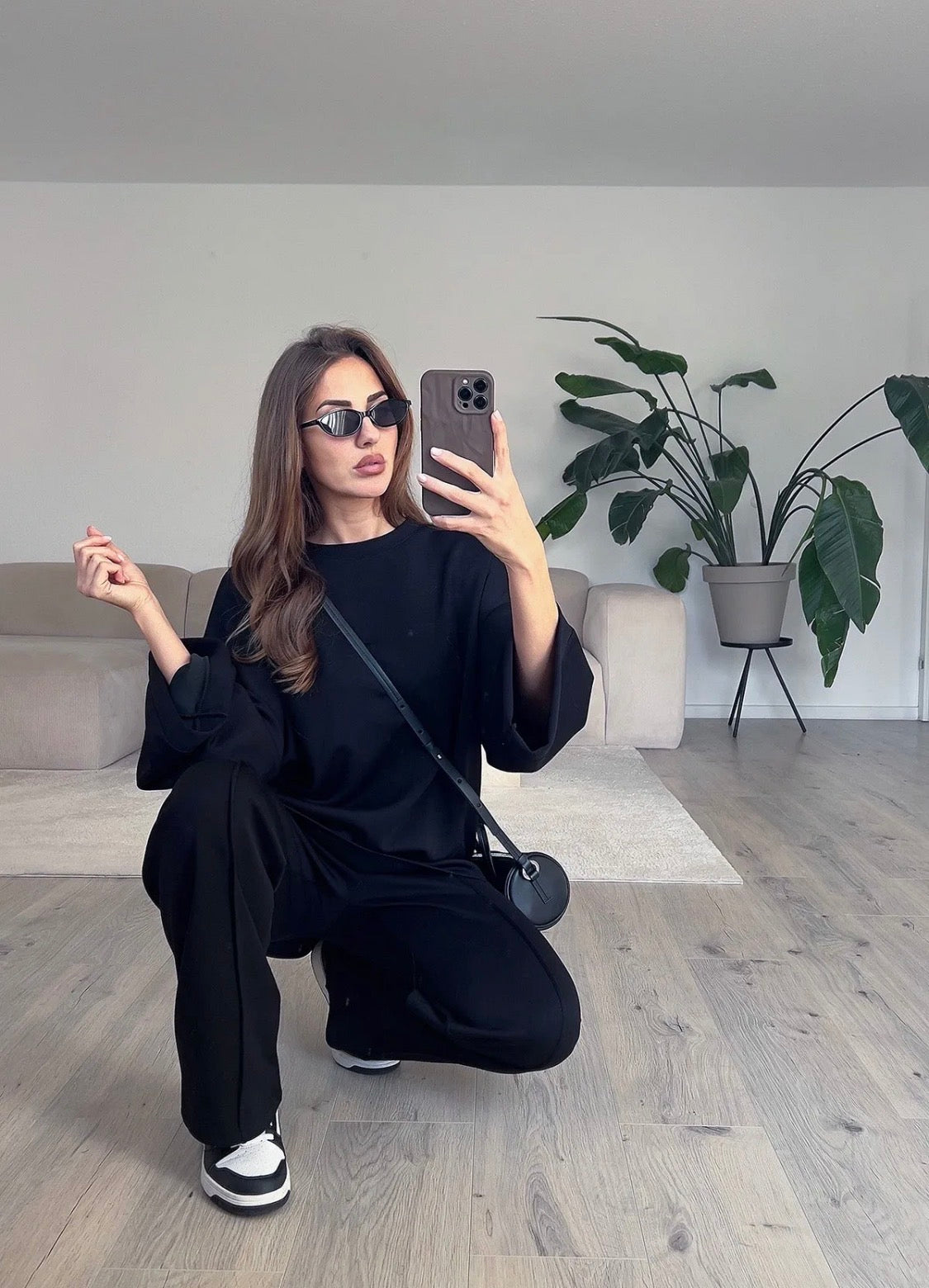 Ensemble deux pièces confortable en mélange de viscose