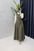 Afitap Trägerkleid in Khaki