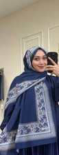Nazen Dark Blue Soft Cotton Scarf