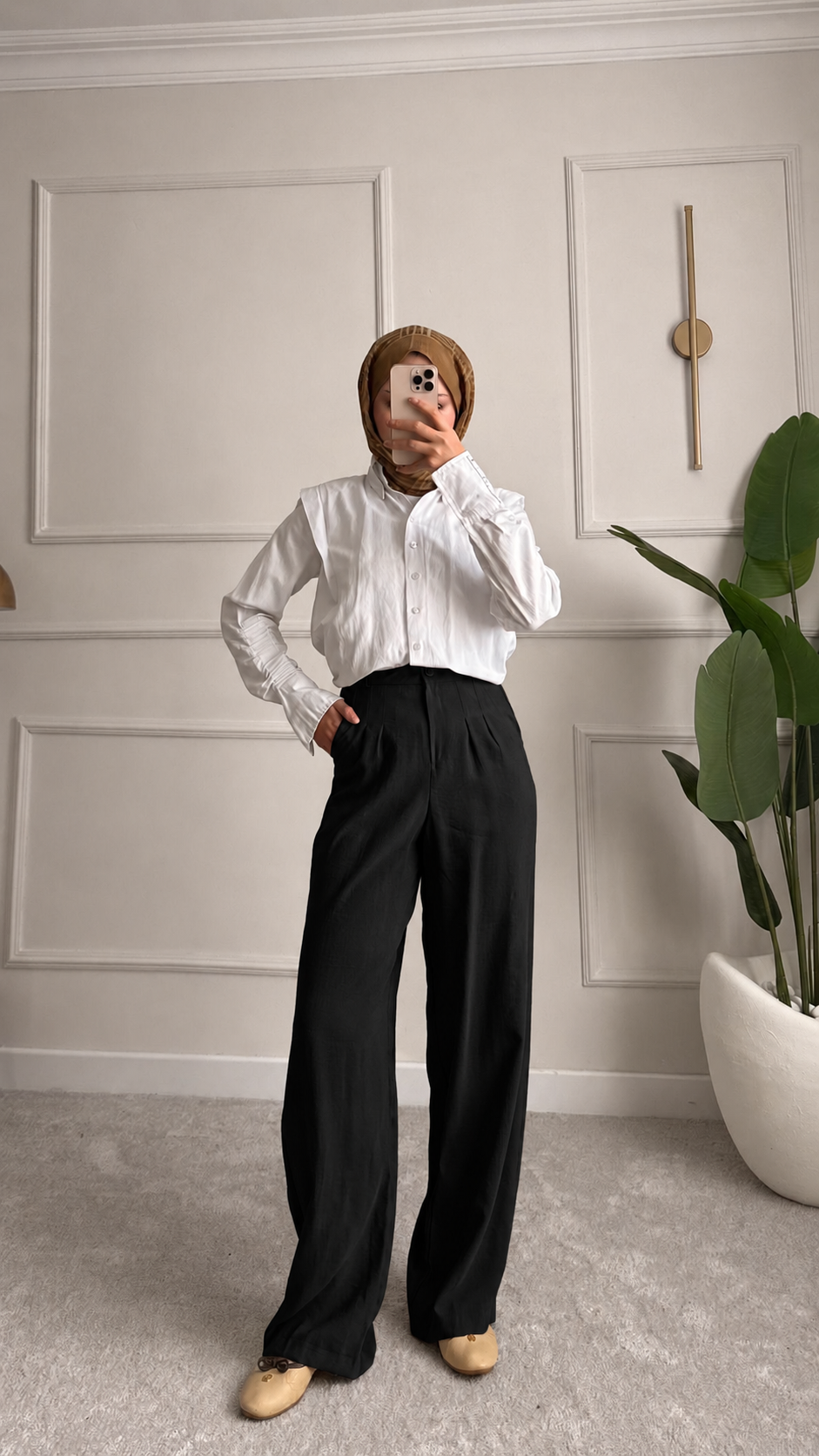 Elegante Wide-Leg-Hose in Schwarz
